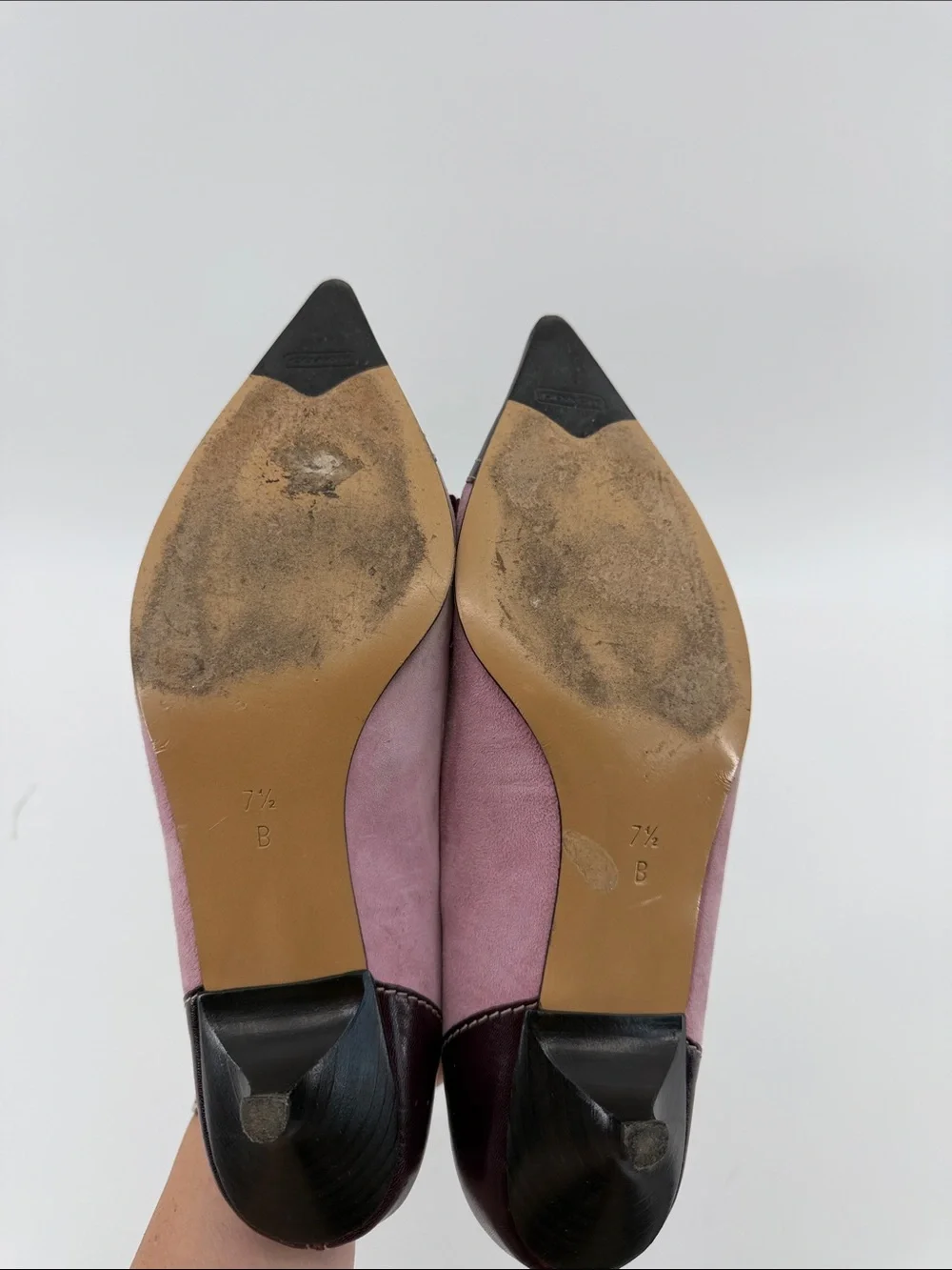 Vintage Y2K Coach Tulla Kitten Heels in Pink and Maroon 7.5B S38